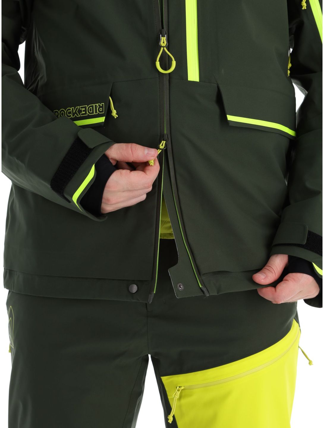 Rock Experience, Rockmantic Hardshell Skijacke Herren Kombu Green / Safety Yellow gelb, grün 