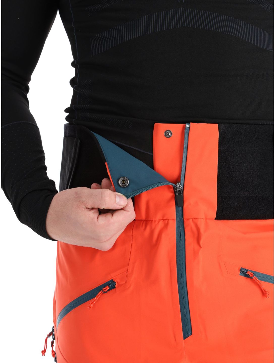 Rock Experience, Snowmass Hardshell Skihose Herren Reflecting Pond / Cherry Tomato blau, rot 