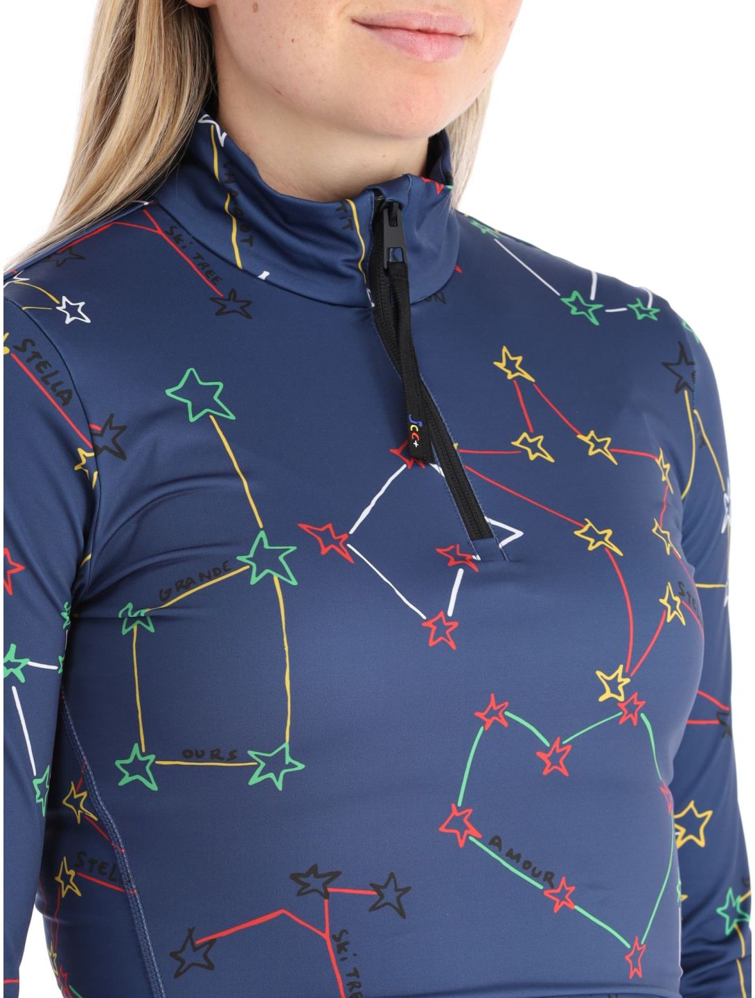 Rossignol, JC De Castelbajac Booster 1/2 Zip Pullover Damen Cosmic Blue blau 