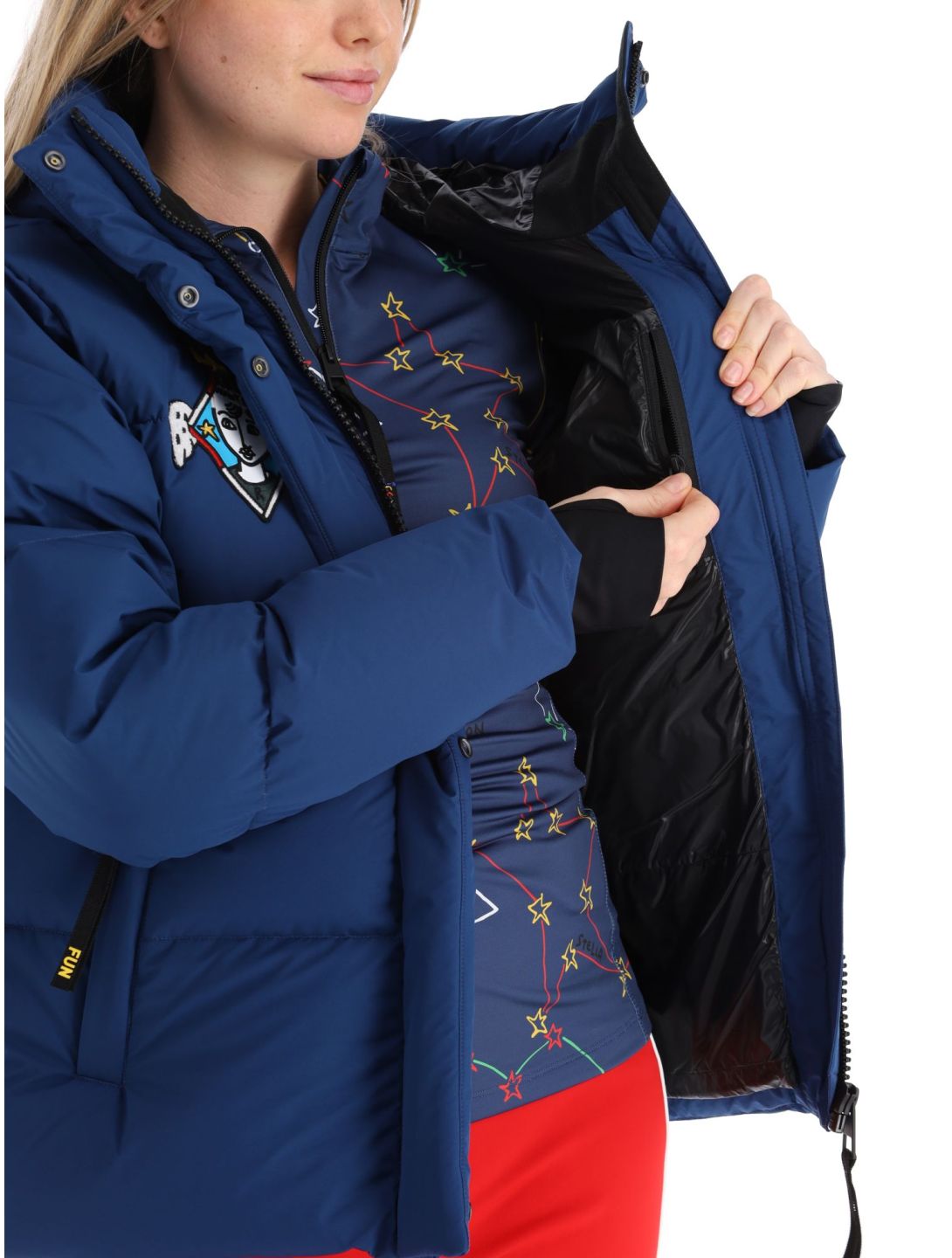 Rossignol, JC De Castelbajac Modul Down Bomber Skijacke Damen Cosmic Blue blau 