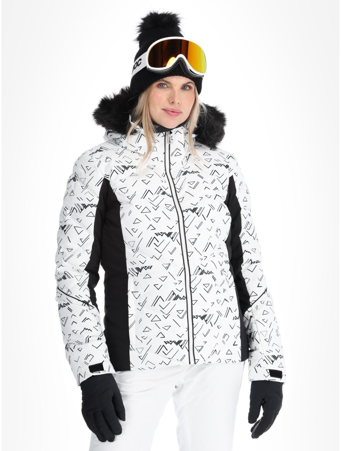 Rossignol, W Staci Print Puffy Skijacke Damen White weiß 