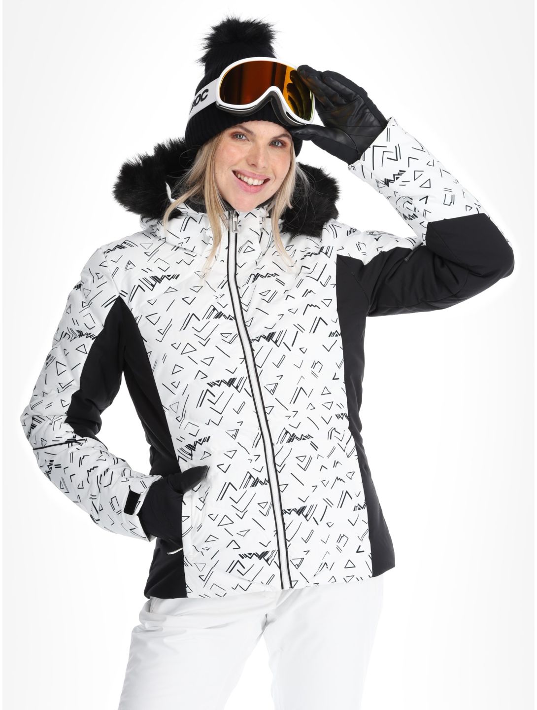 Rossignol, W Staci Print Puffy Skijacke Damen White weiß 