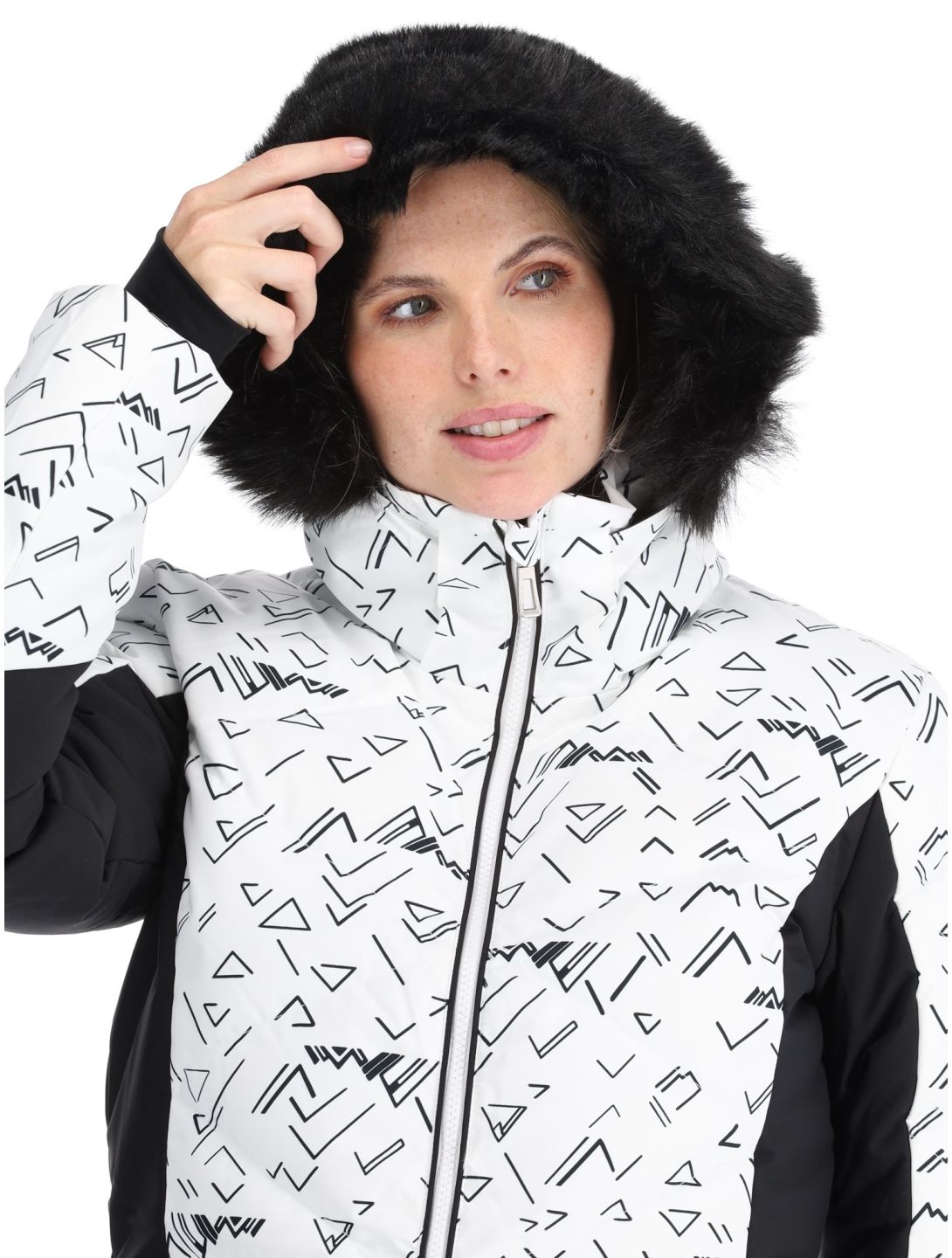 Rossignol, W Staci Print Puffy Skijacke Damen White weiß 