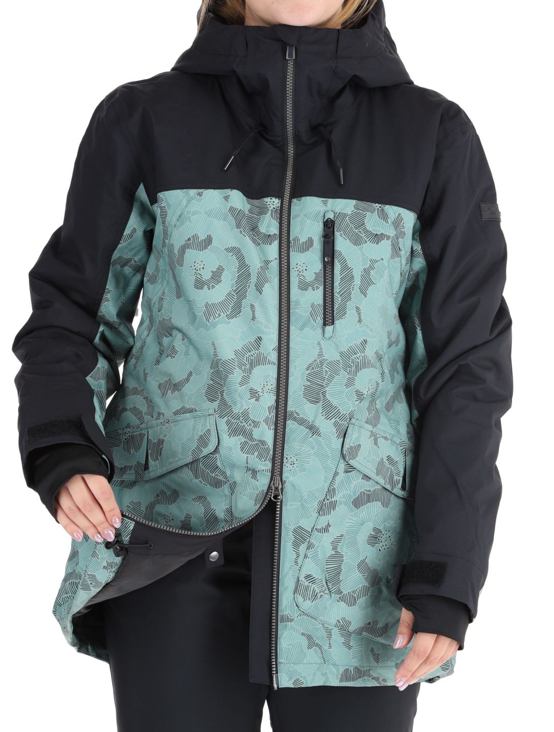 Roxy, Stated Skijacke Damen Lily Pad Sketch Book grün, schwarz 