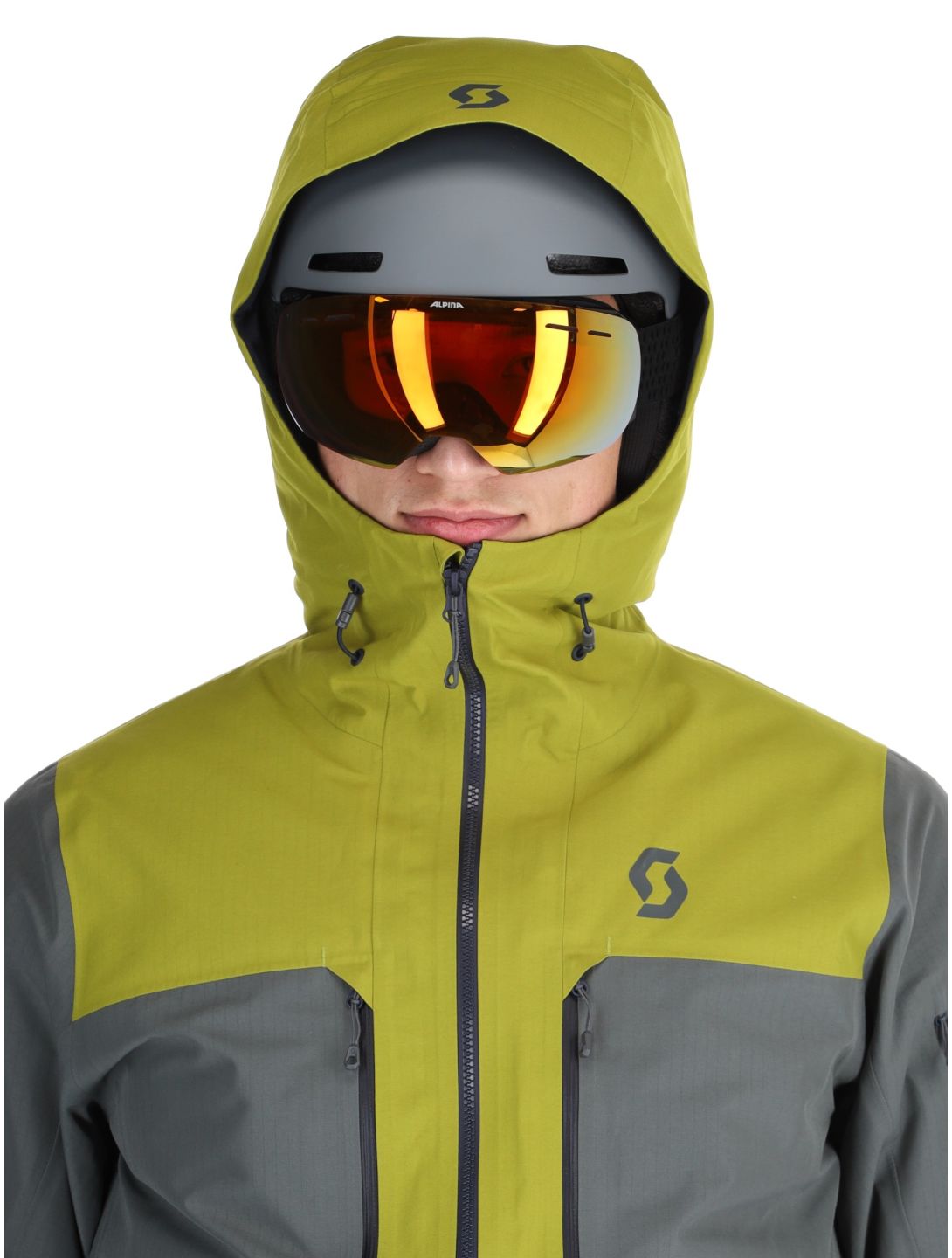 Scott, Jacket M's Vertic Ripstop 3L Hardshell Skijacke Herren Meadow Green / Shadow Grey grau, grün 