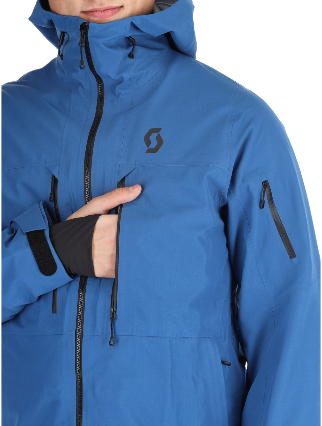 Scott, Jacket M's Vertic Ripstop 3L Hardshell Skijacke Herren Solid Blue blau 