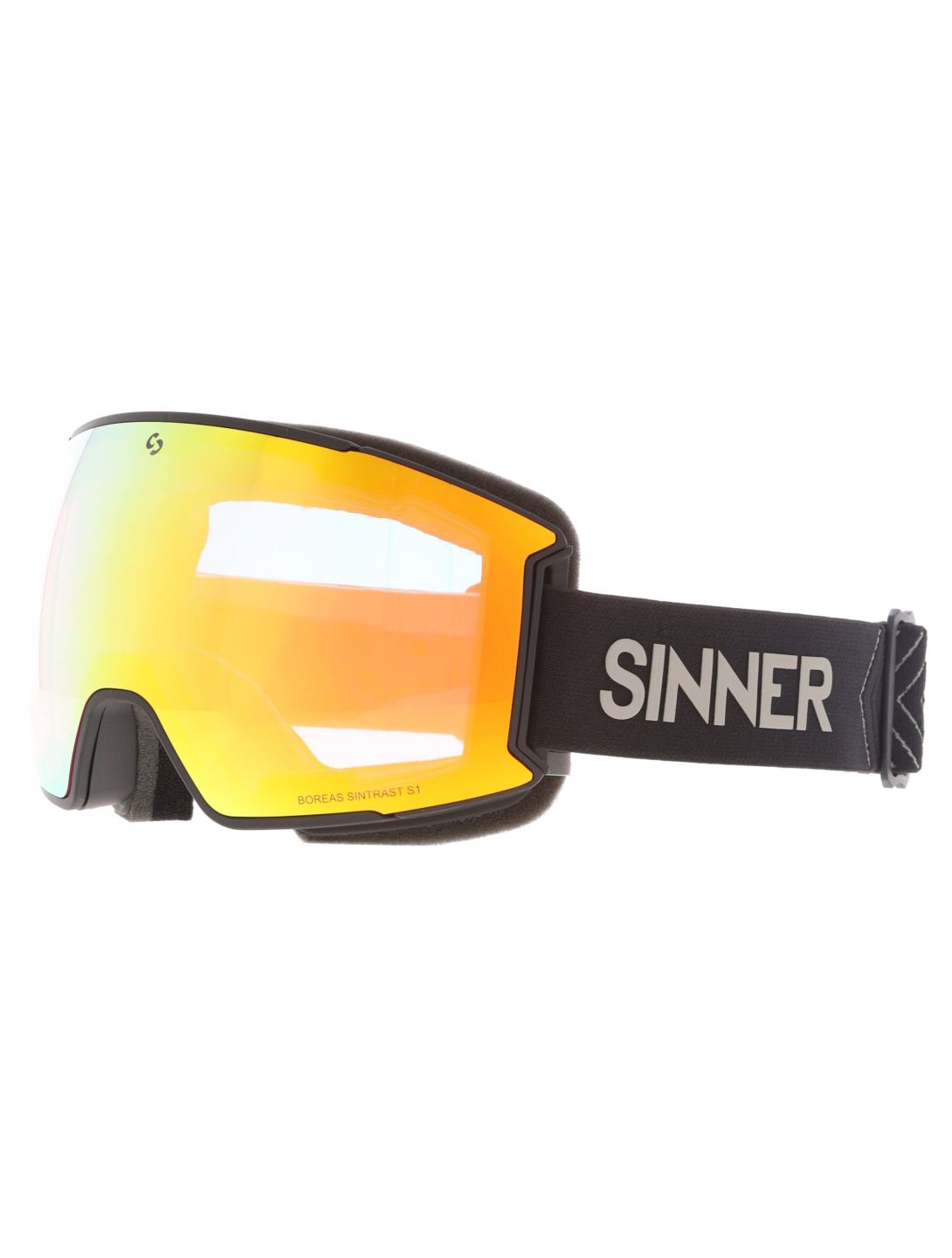 Sinner, Boreas Skibrille extra Linse Unisex Matt Black schwarz 