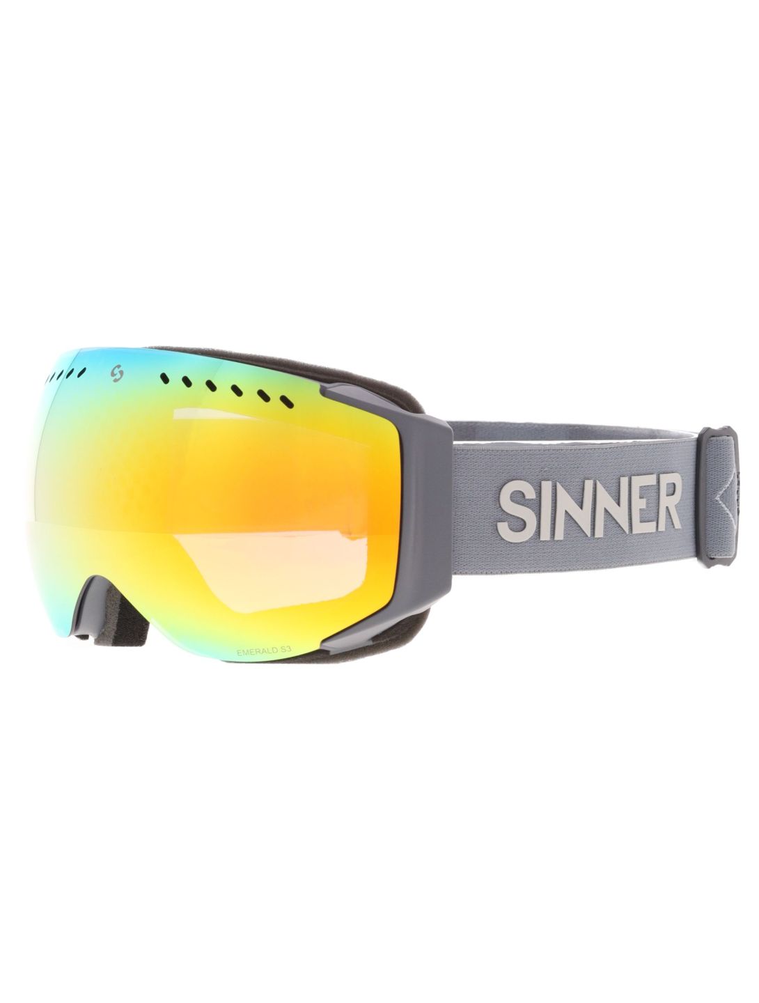 Sinner, Emerald Skibrille Unisex Matt Dark Grey grau 