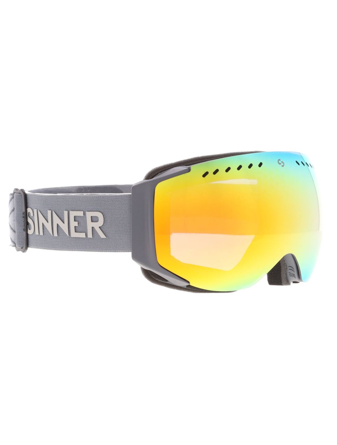 Sinner, Emerald Skibrille Unisex Matt Dark Grey grau 