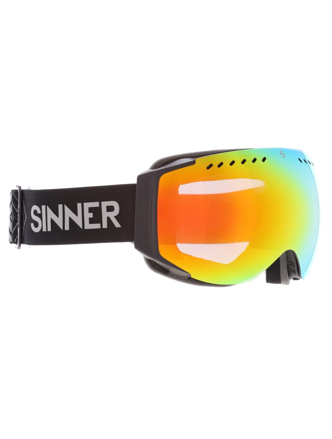 Sinner, Emerald Skibrille Unisex Matt Black schwarz 