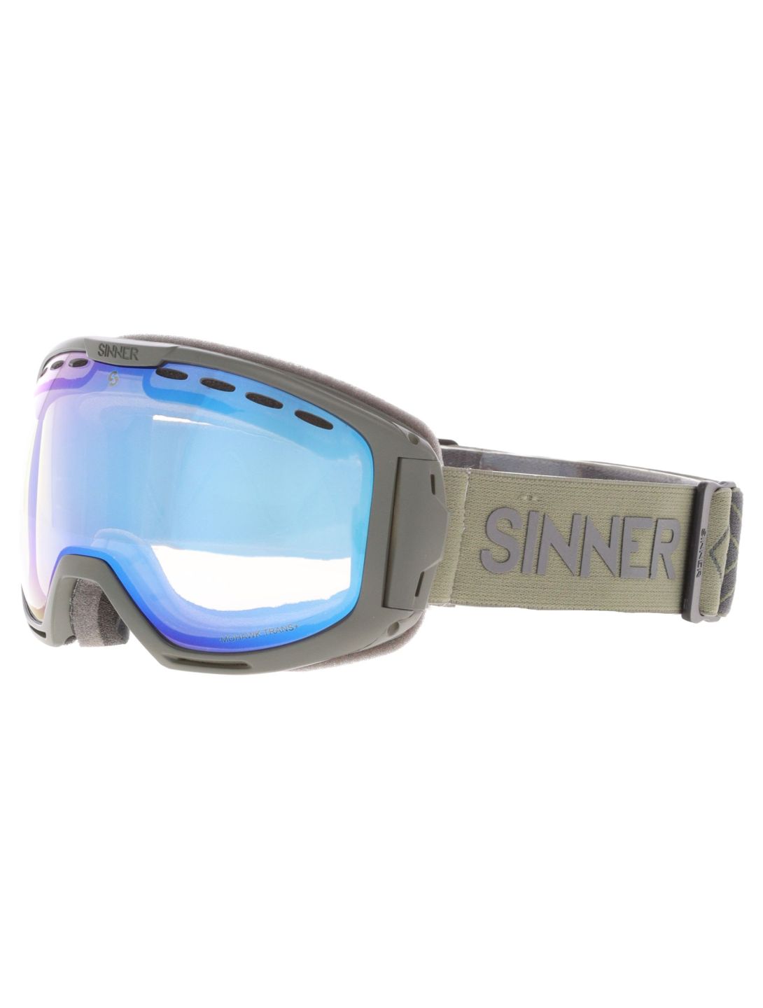 Sinner, Mohawk Trans+ Skibrille Unisex Matt Moss Green grün 