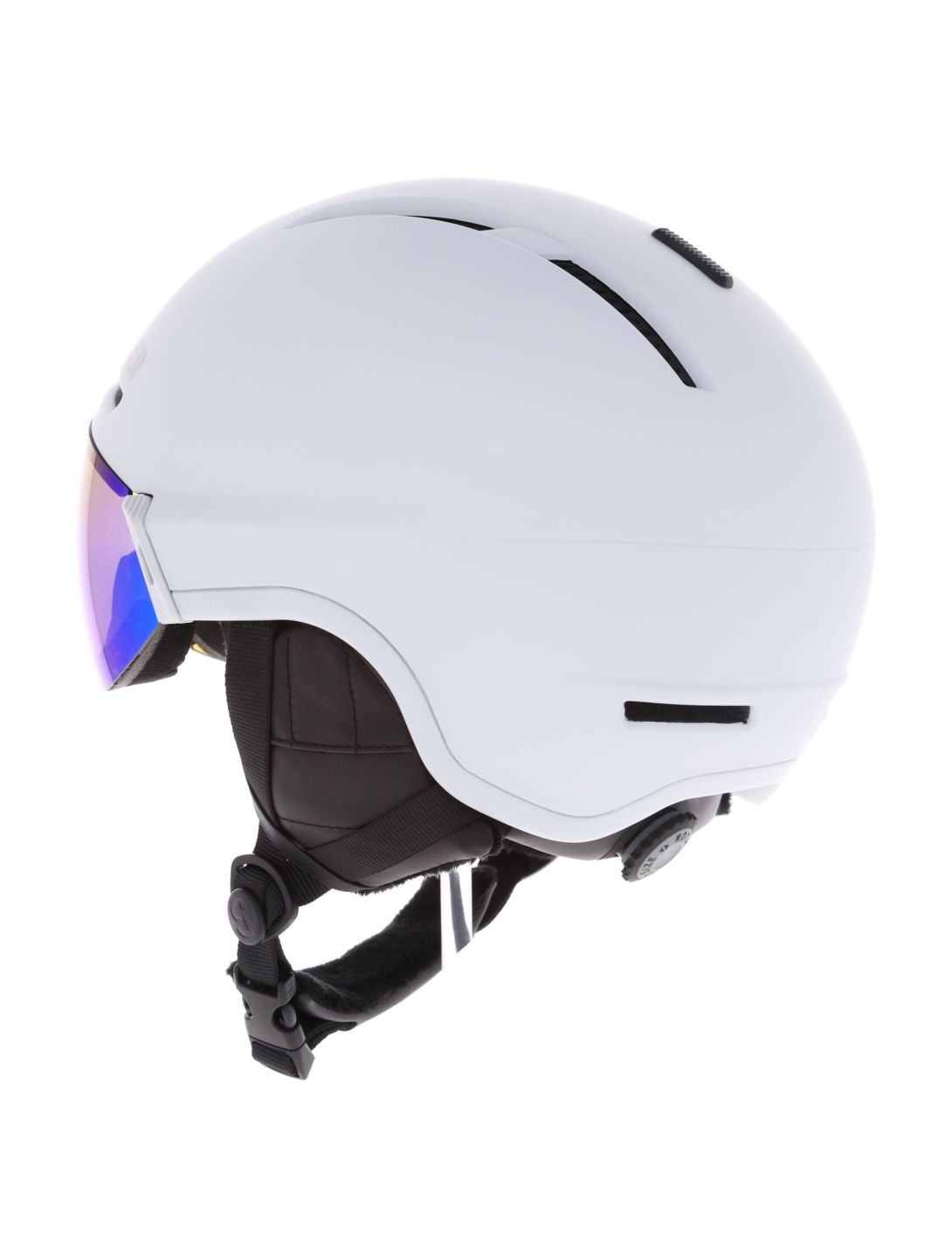 Sinner, Montblanc Skihelm mit Visier Unisex Matt White weiß 