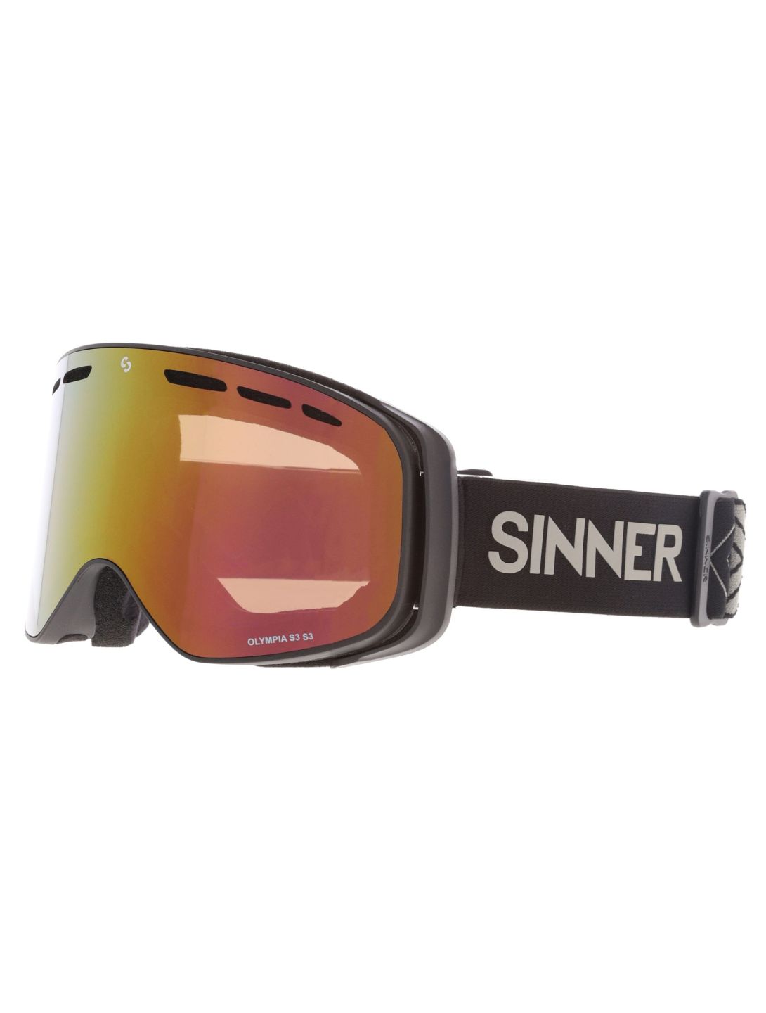 Sinner, Olympia Skibrille Unisex Matt Black schwarz 