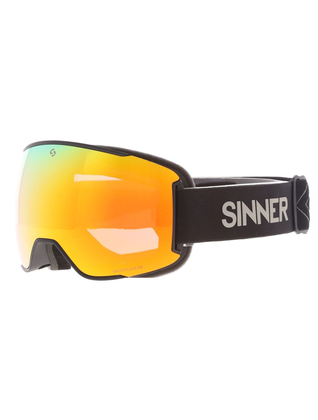 Sinner, Snowflake Skibrille extra Linse Unisex Matt Black schwarz 