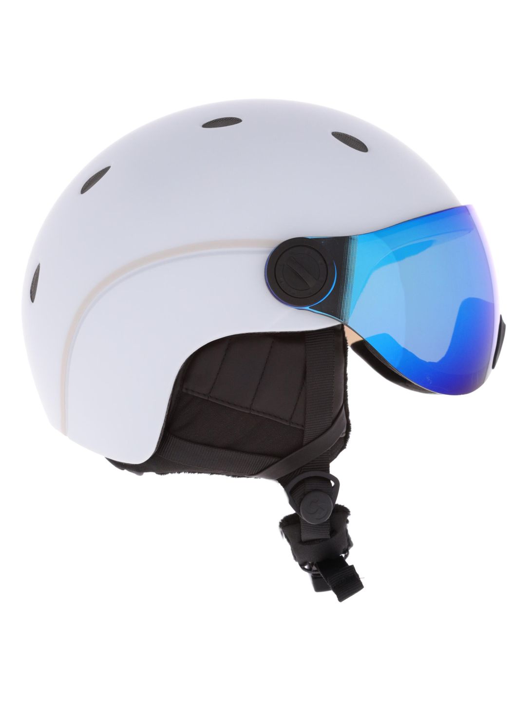 Sinner, Titan Visor Skihelm mit Visier Unisex Matt White weiß 