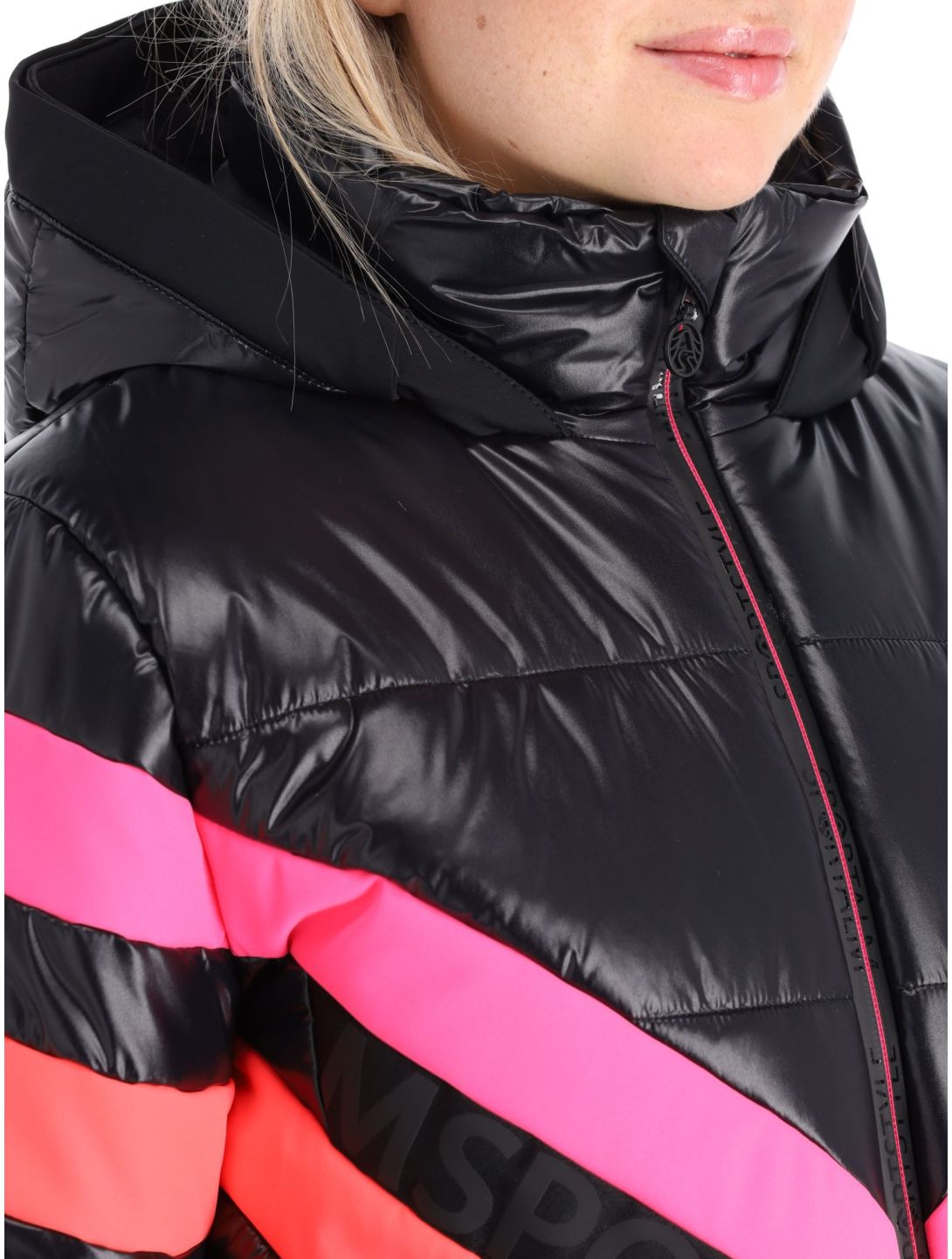 Sportalm Kitzbühel, Airbrush m.Kap.o.P. Skijacke Damen Black schwarz, weiß 