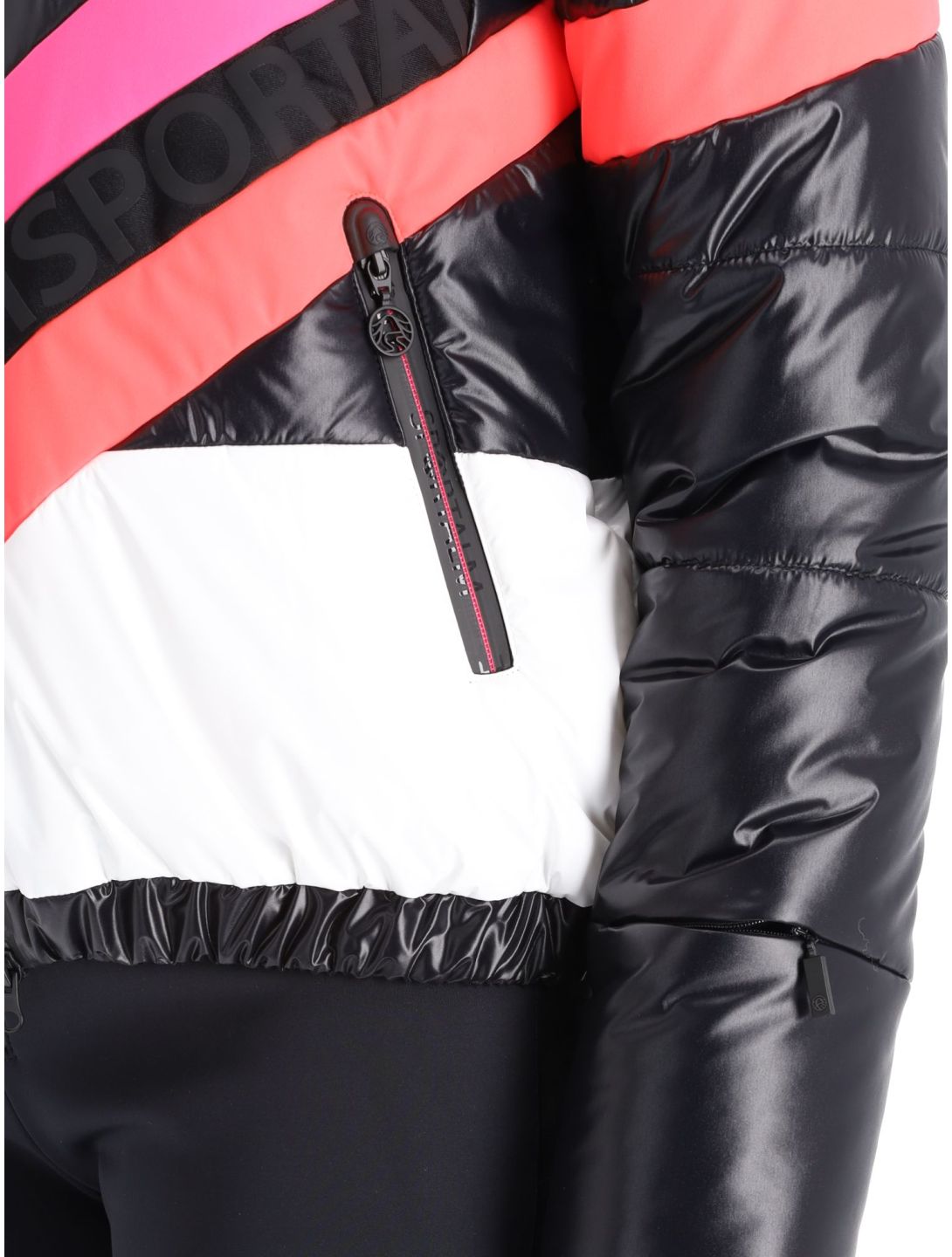 Sportalm Kitzbühel, Airbrush m.Kap.o.P. Skijacke Damen Black schwarz, weiß 