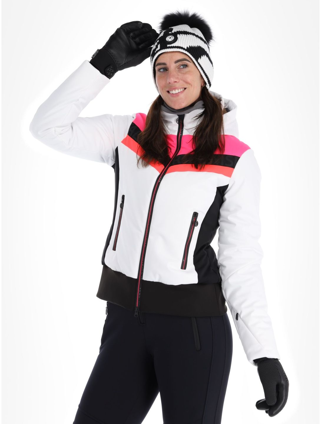 Sportalm Kitzbühel, Anniston m.Kap.o.P. Skijacke Damen Optical white weiß 