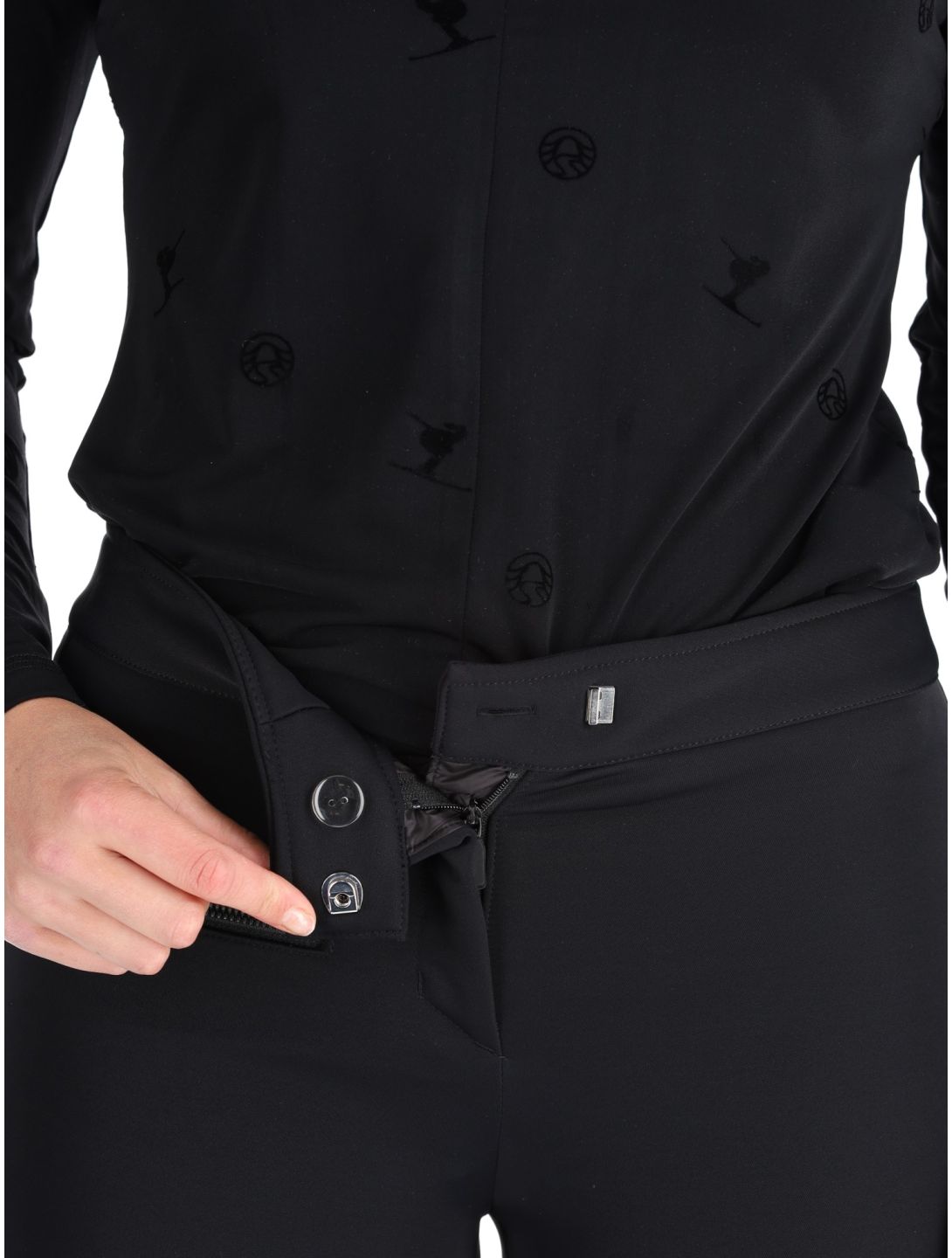 Sportalm Kitzbühel, Snowy Softshell Skihose Damen Black schwarz 