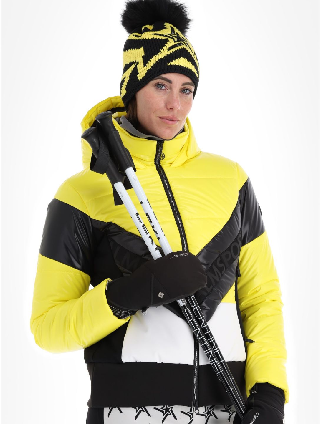 Sportalm Kitzbühel, Stockholm m.Kap.o.P. Skijacke Damen Blazing Yellow gelb, schwarz, weiß 