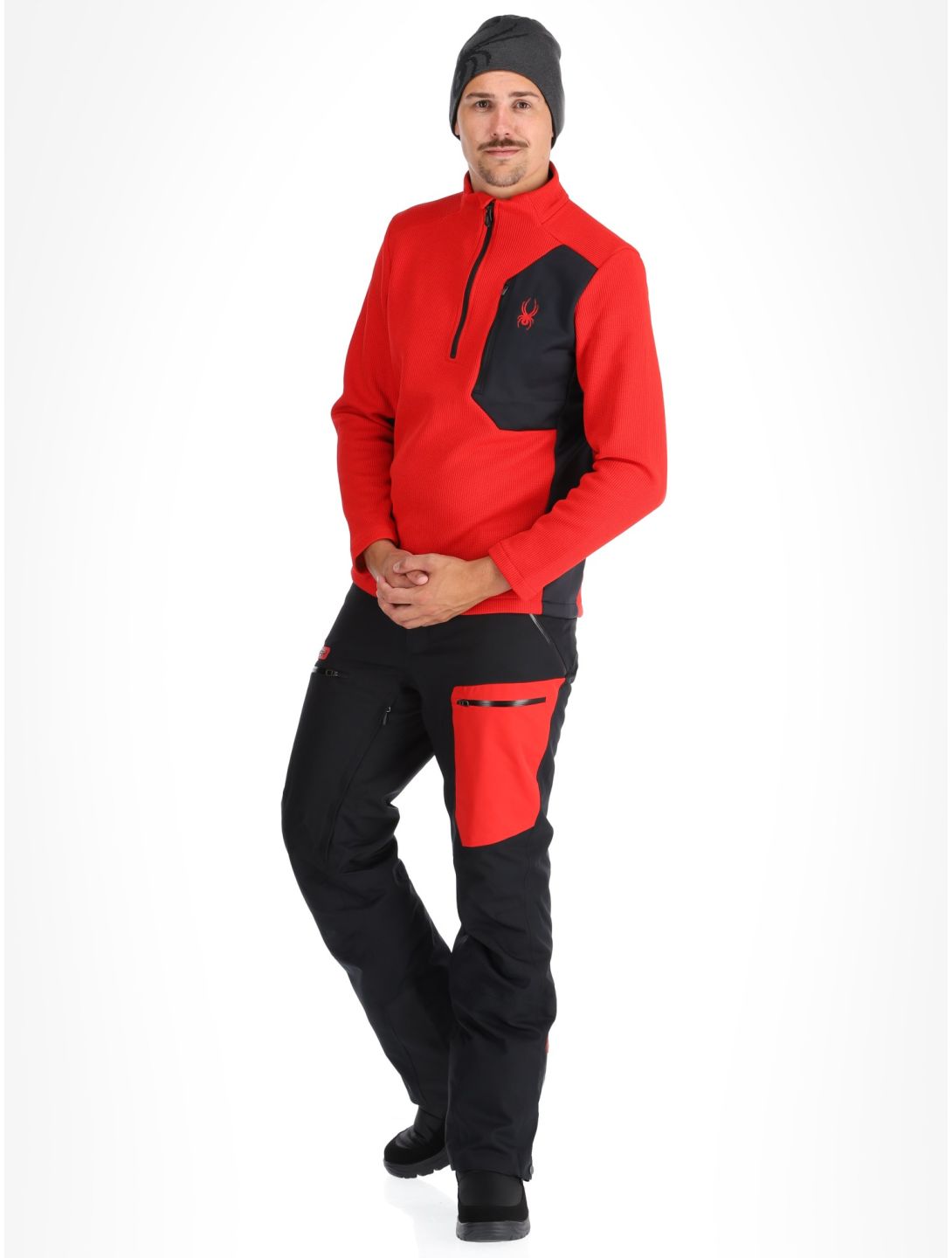 Spyder, Bandit 1/2 Zip Pullover Herren Spyder Red rot 