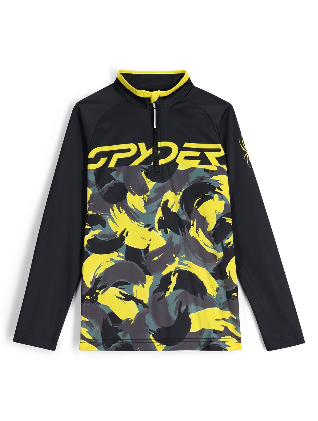 Spyder, Camo 1/2 Zip Pullover Kinder Acid Yellow gelb 