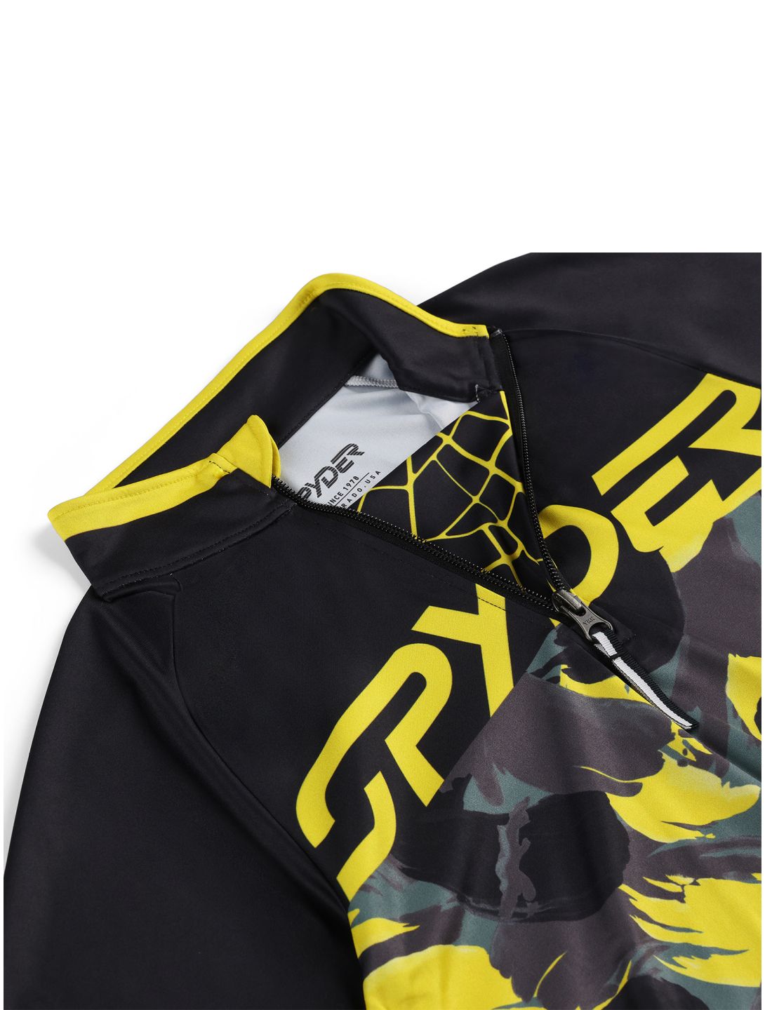 Spyder, Camo 1/2 Zip Pullover Kinder Acid Yellow gelb 