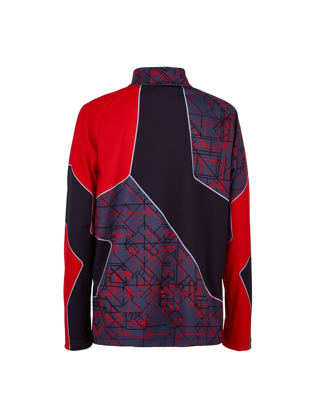 Spyder, Divide Pullover Kinder network print grau/rot