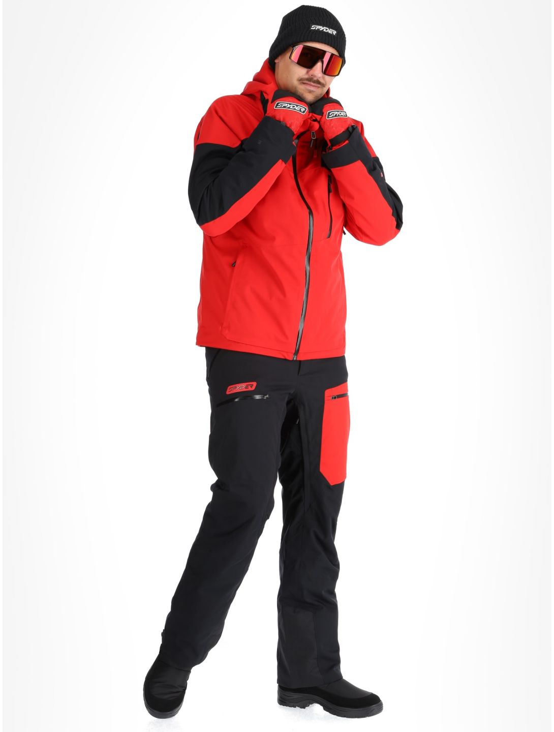 Spyder, Leader Skijacke Herren Spyder Red rot, schwarz 