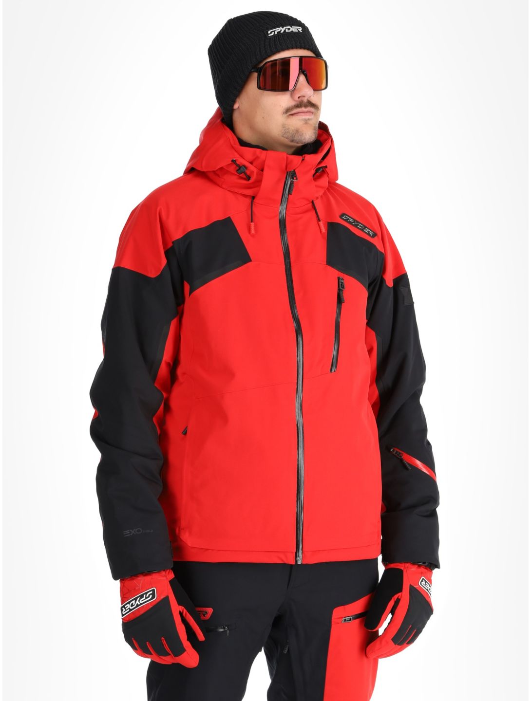 Spyder, Leader Skijacke Herren Spyder Red rot, schwarz 