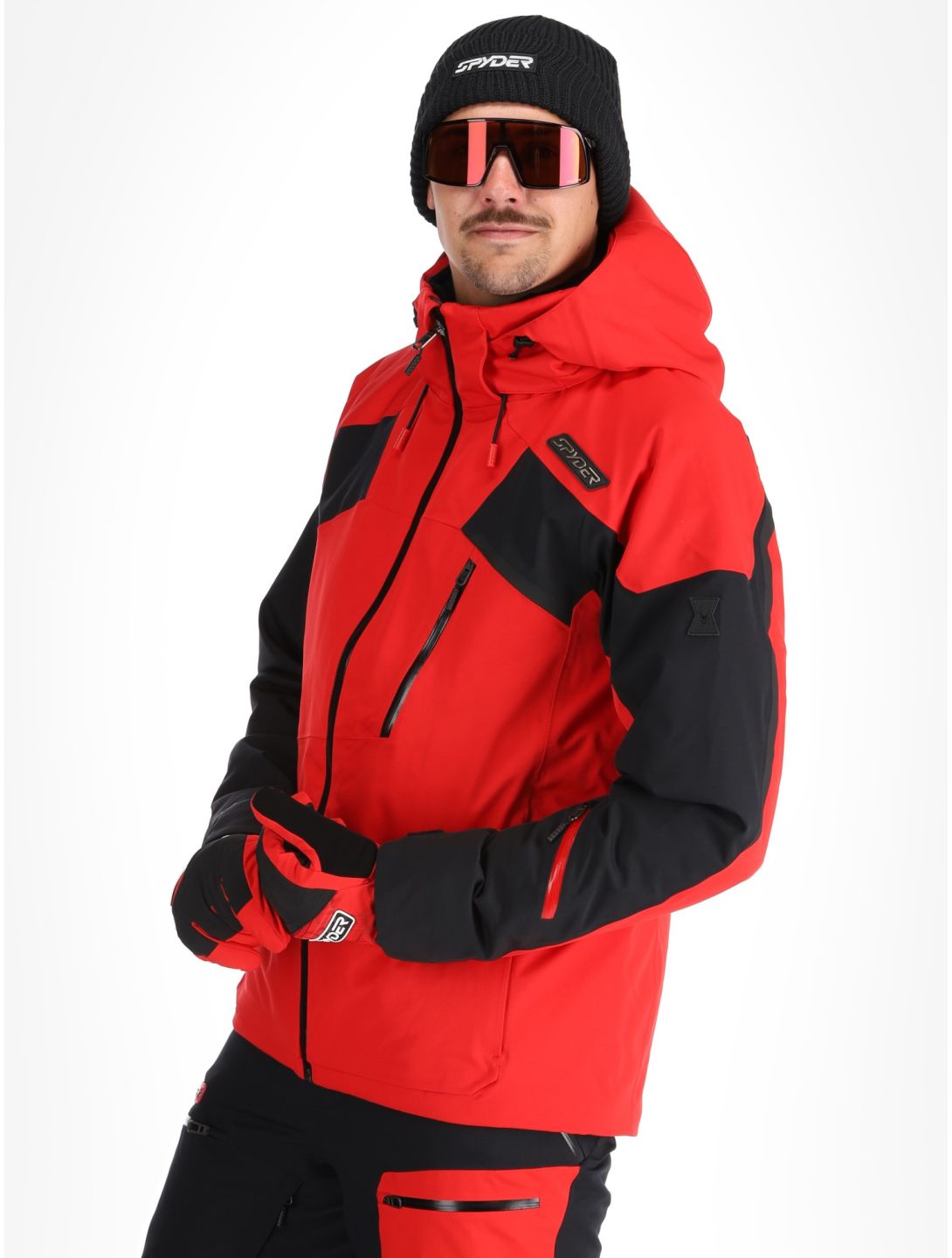 Spyder, Leader Skijacke Herren Spyder Red rot, schwarz 