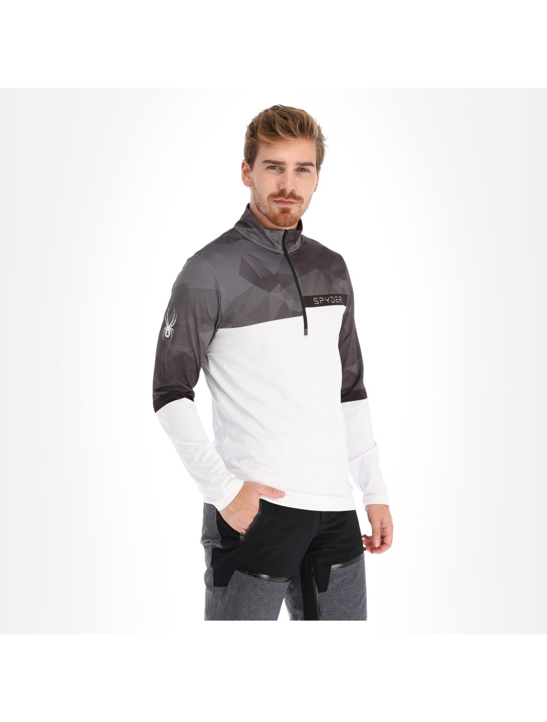 Spyder, Paramount Pullover Herren weiß/schwarz