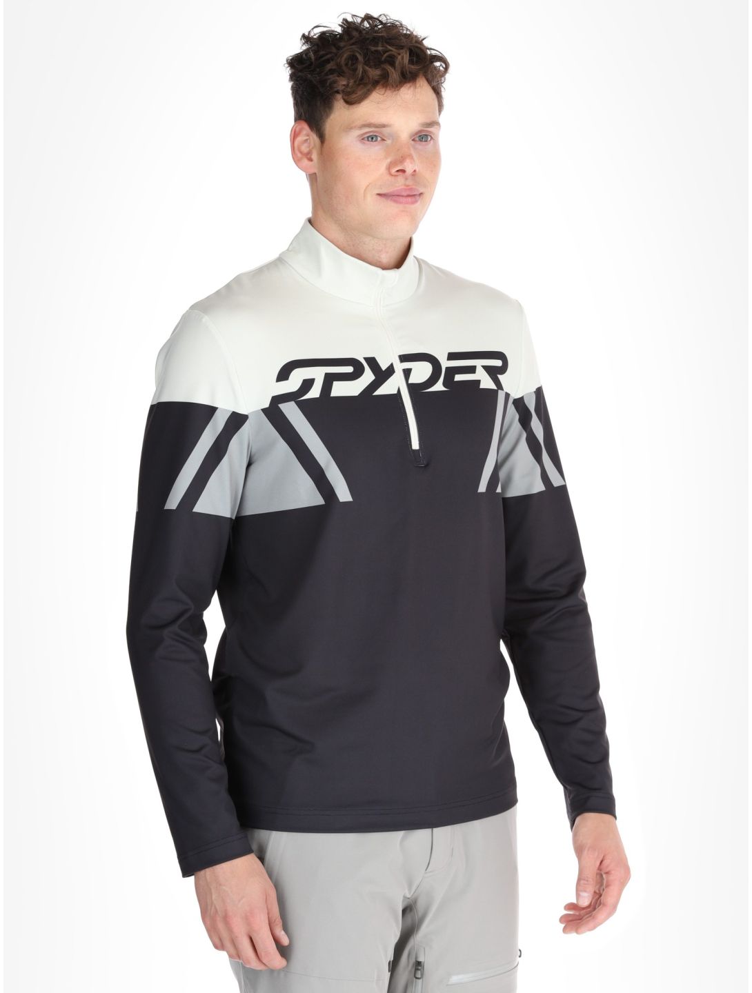 Spyder, Podium 1/2 Zip Pullover Herren Black braun, schwarz 