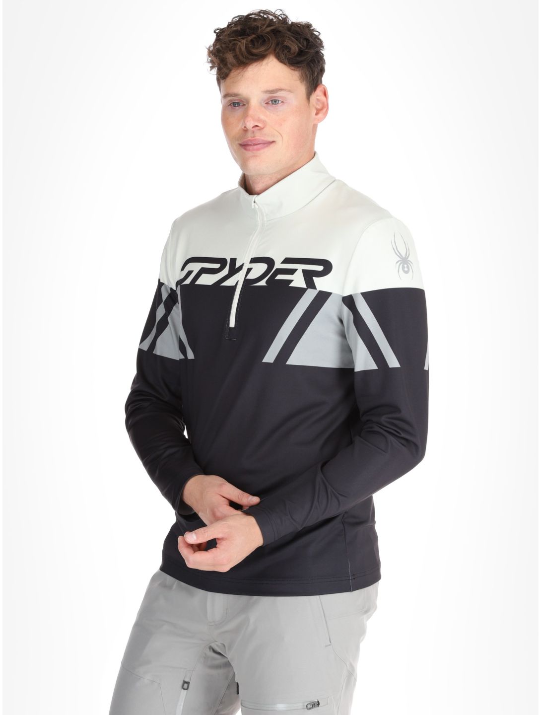 Spyder, Podium 1/2 Zip Pullover Herren Black braun, schwarz 