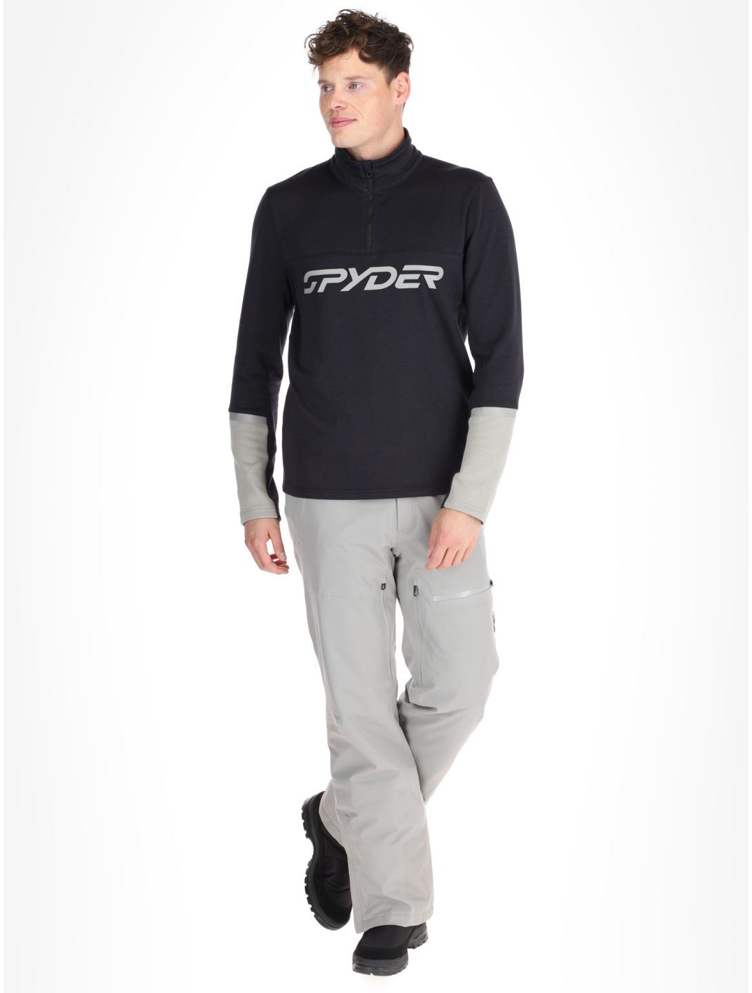 Spyder, Speed Fleece 1/2 Zip Pullover Herren Black schwarz 