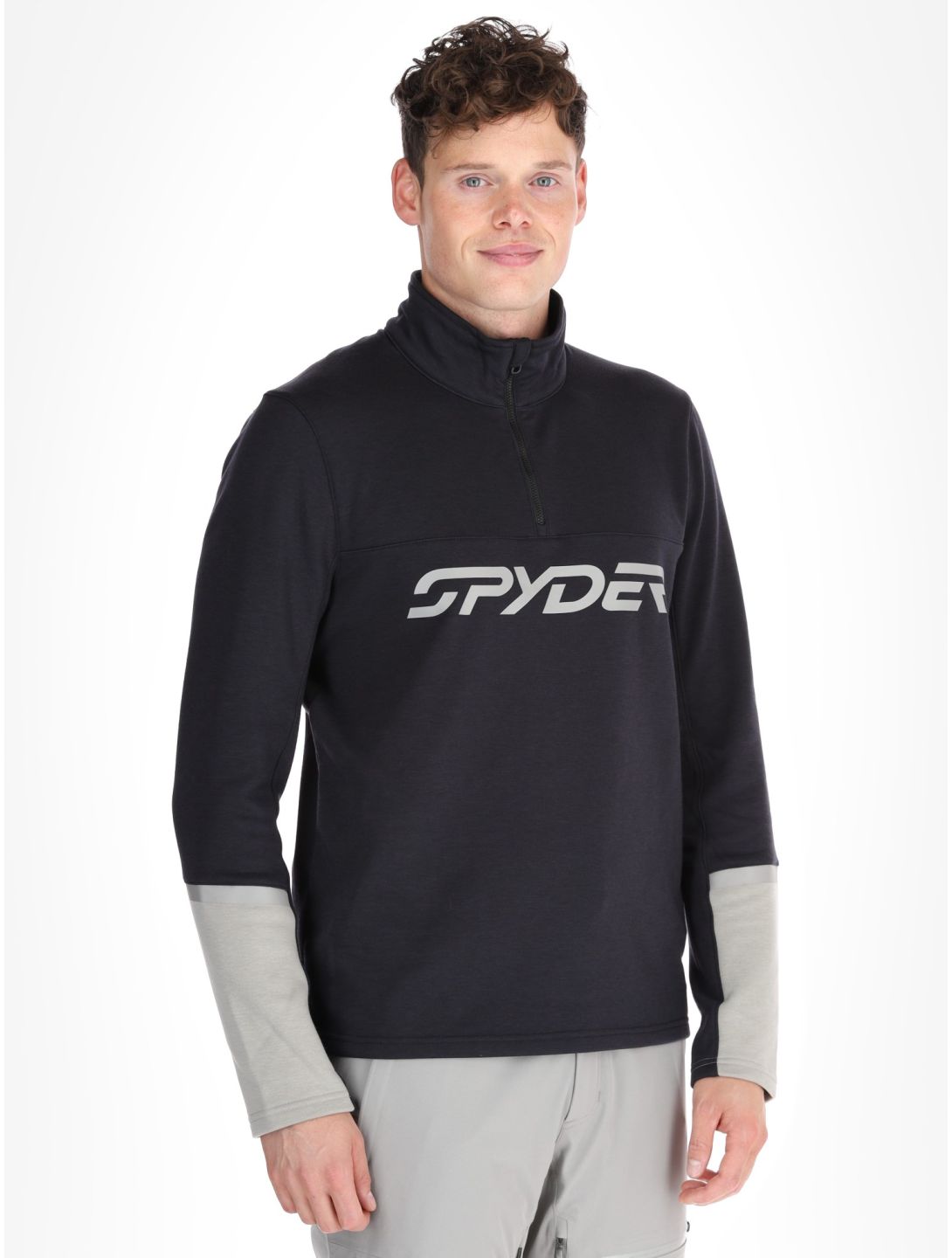 Spyder, Speed Fleece 1/2 Zip Pullover Herren Black schwarz 