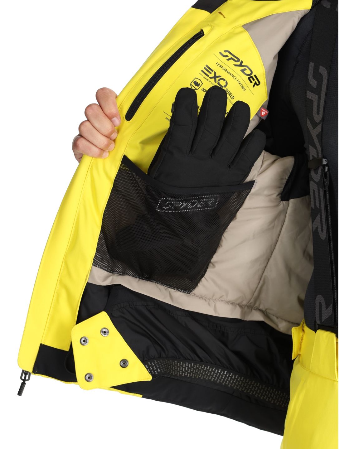 Spyder, Titan Skijacke Herren Acid Yellow gelb, schwarz 