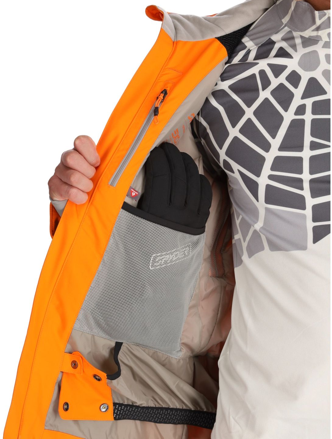 Spyder, Tripoint Skijacke Herren Orange Shock schwarz 