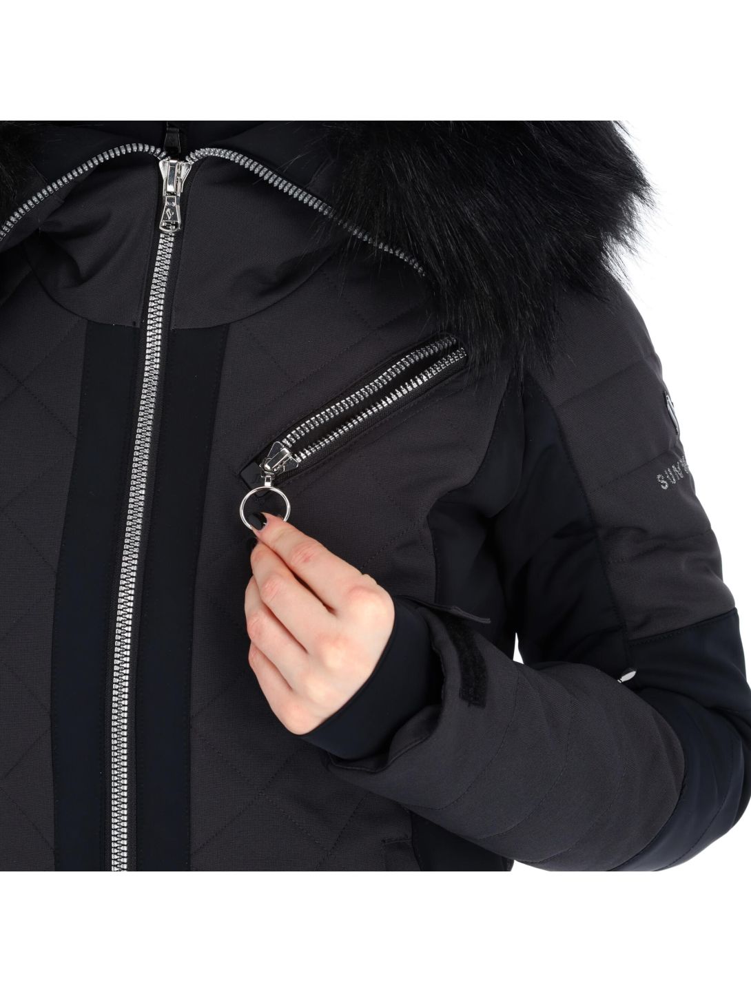 Sun Valley, Klaas Skijacke Damen anthracite grau