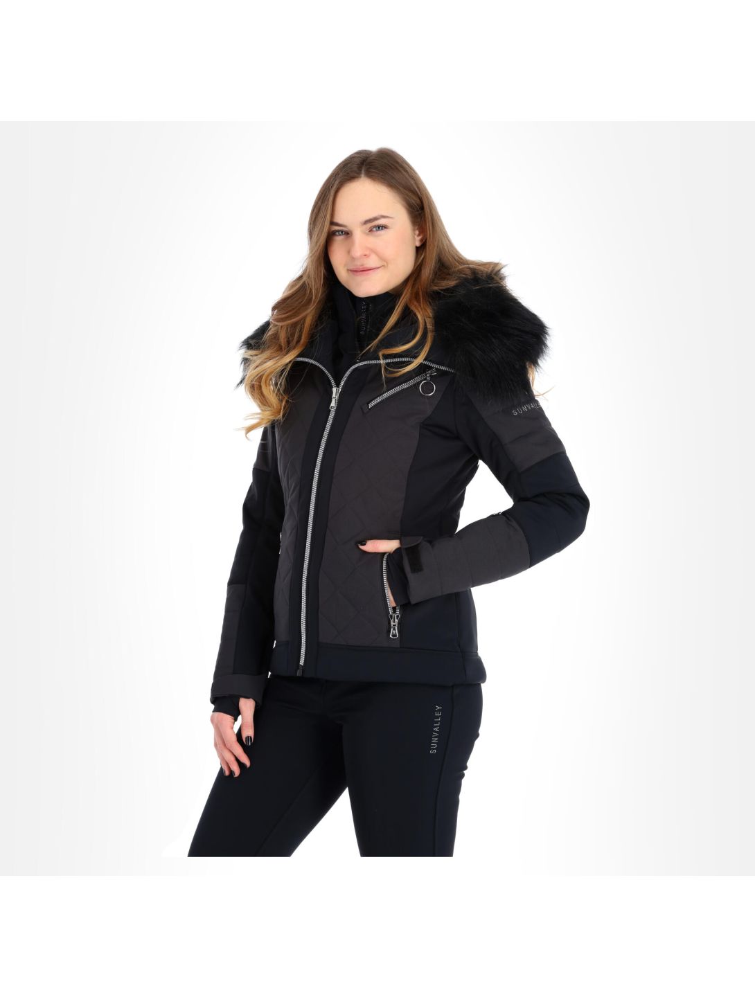 Sun Valley, Klaas Skijacke Damen anthracite grau