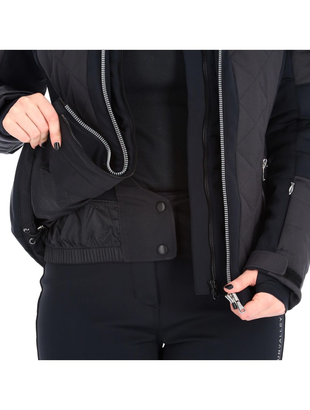 Sun Valley, Klaas Skijacke Damen anthracite grau