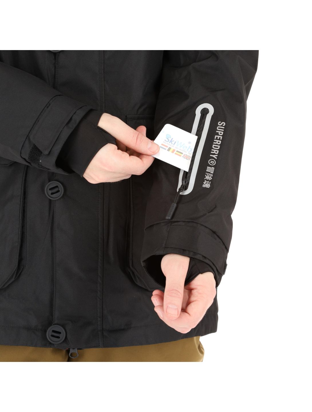 Superdry, Freestyle Jacket Skijacke Herren schwarz