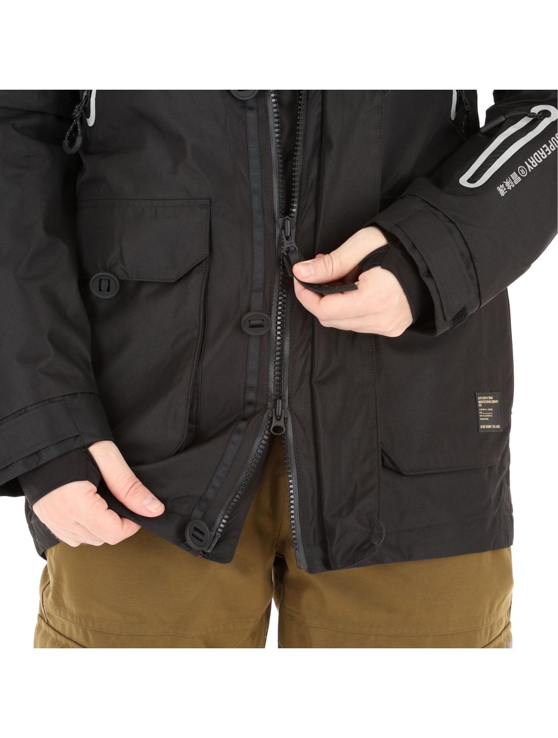 Superdry, Freestyle Jacket Skijacke Herren schwarz