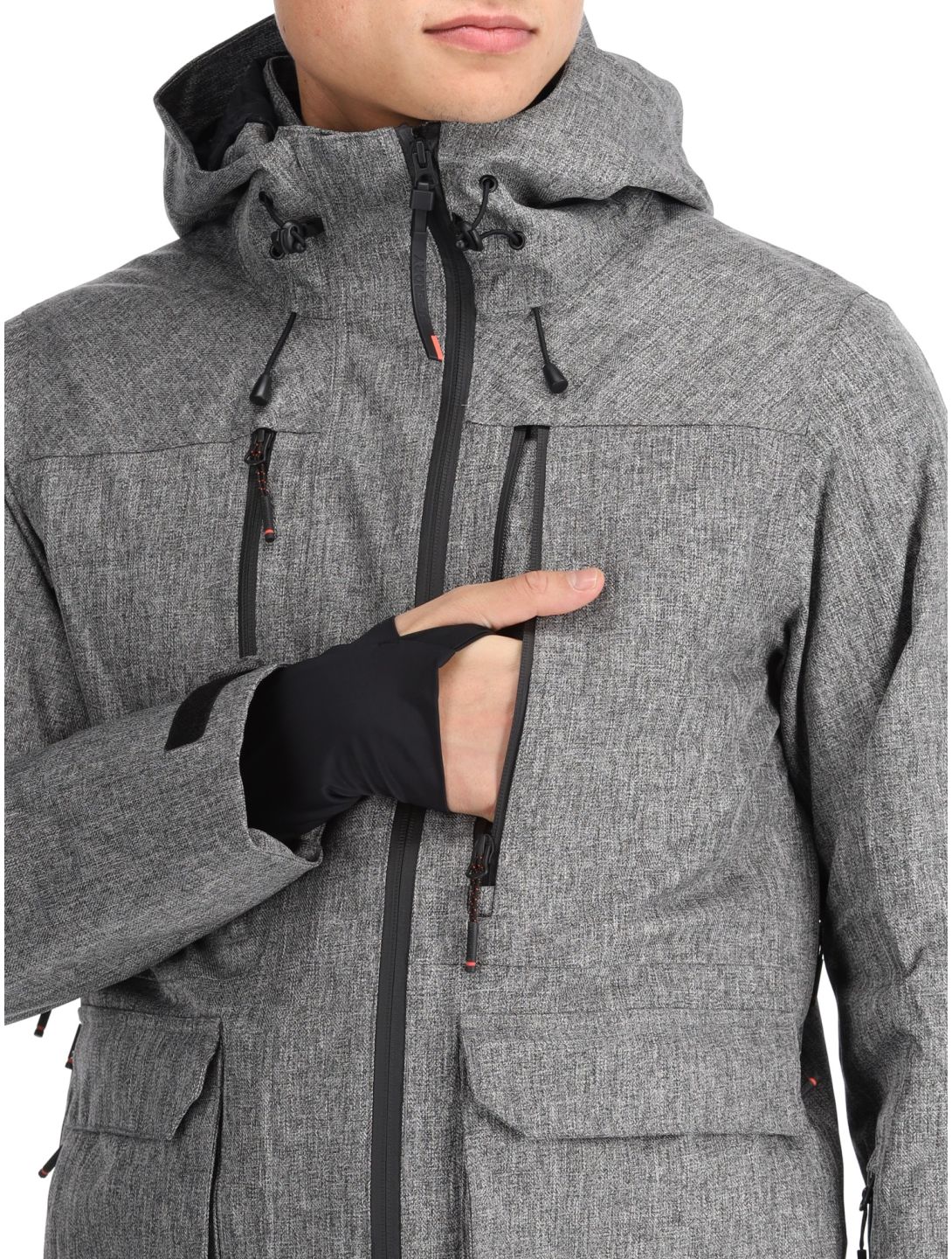 Superdry, Ski Peak Rescue Skijacke Herren Dark Grey Marl grau 