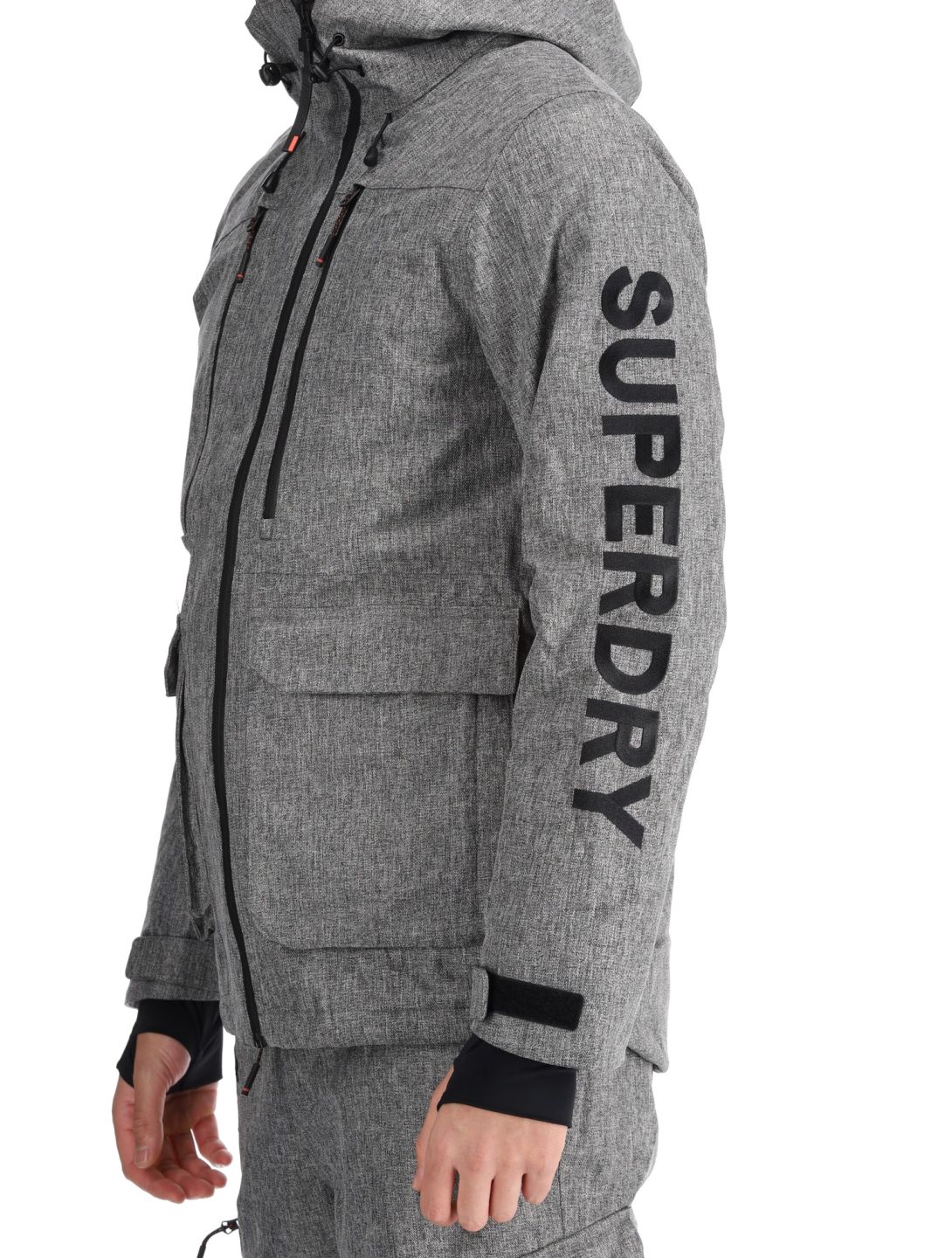 Superdry, Ski Peak Rescue Skijacke Herren Dark Grey Marl grau 