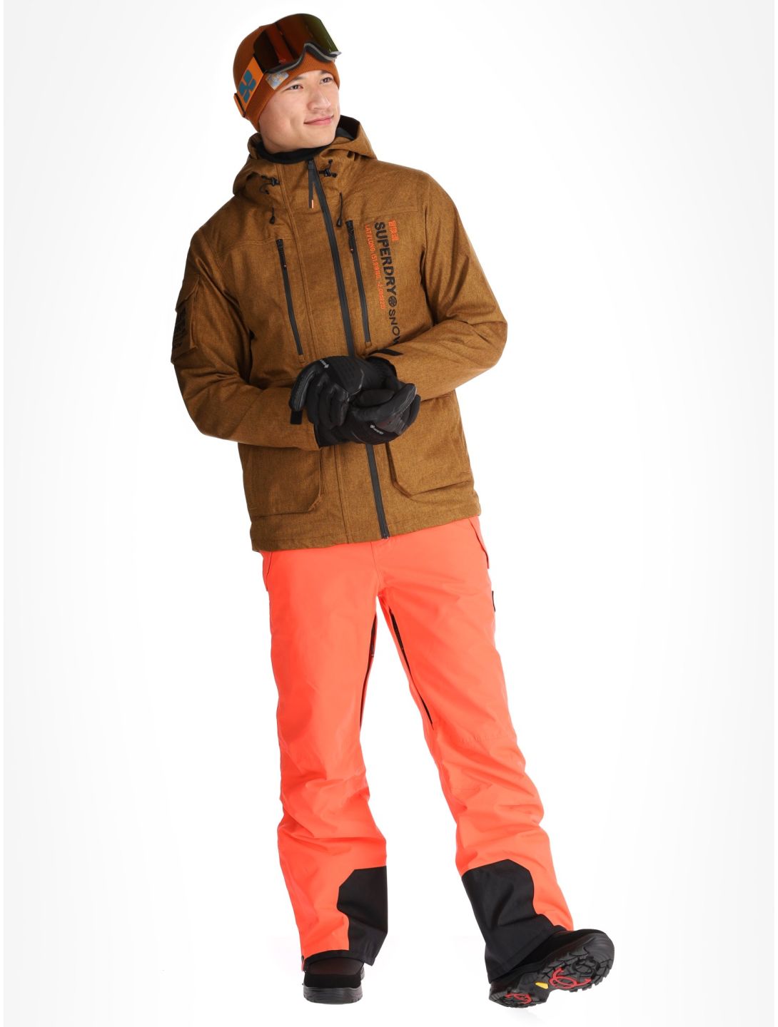 Superdry, Ski Peak Rescue Skijacke Herren Tobacco Brown Marl braun 