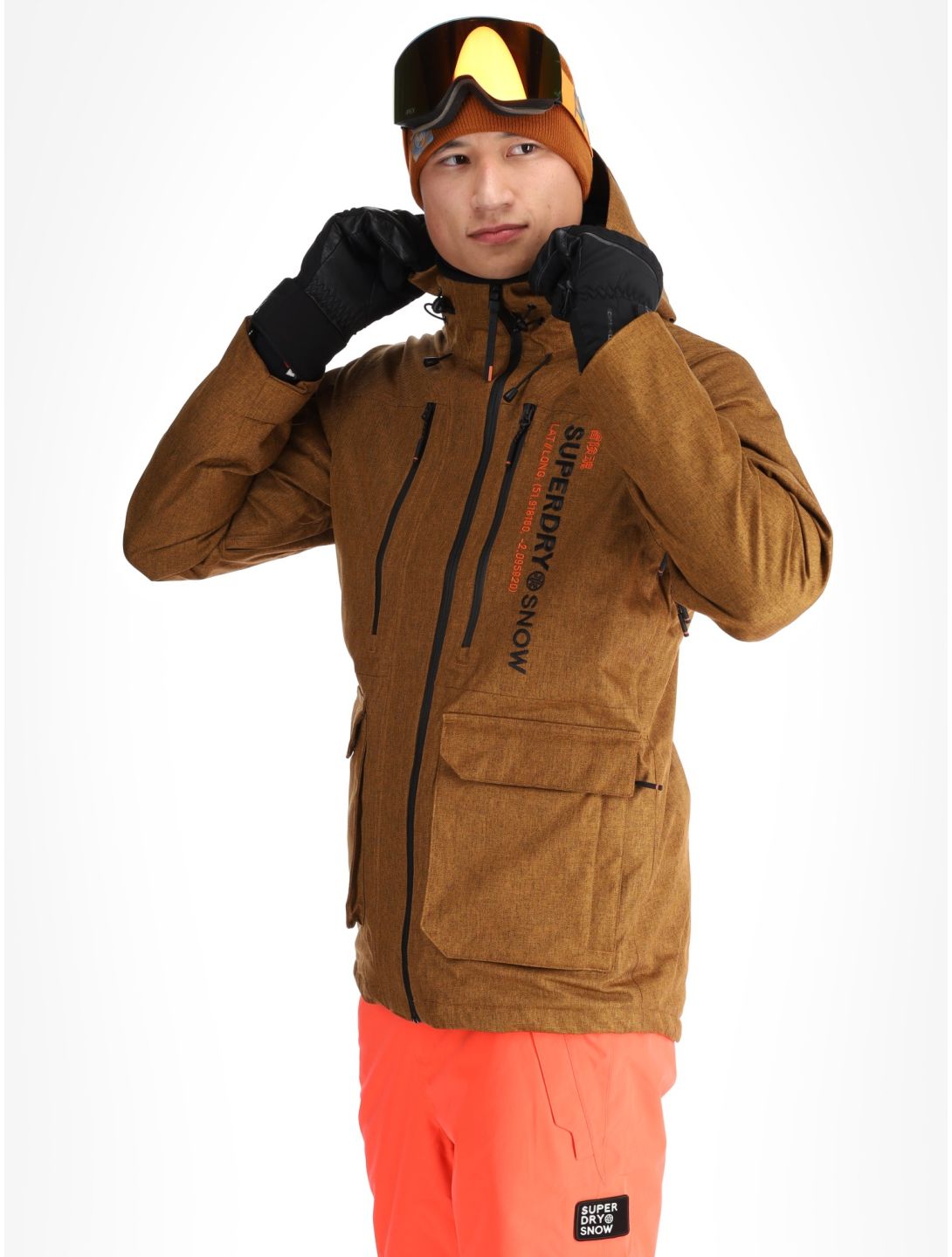 Superdry, Ski Peak Rescue Skijacke Herren Tobacco Brown Marl braun 