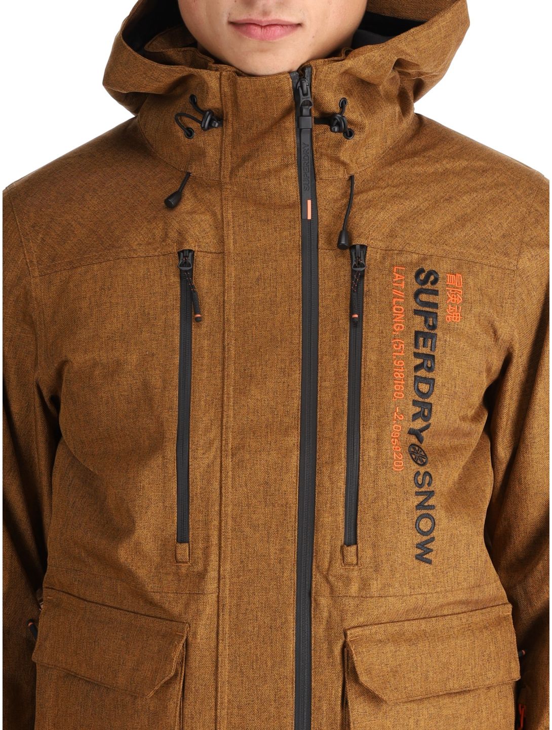 Superdry, Ski Peak Rescue Skijacke Herren Tobacco Brown Marl braun 