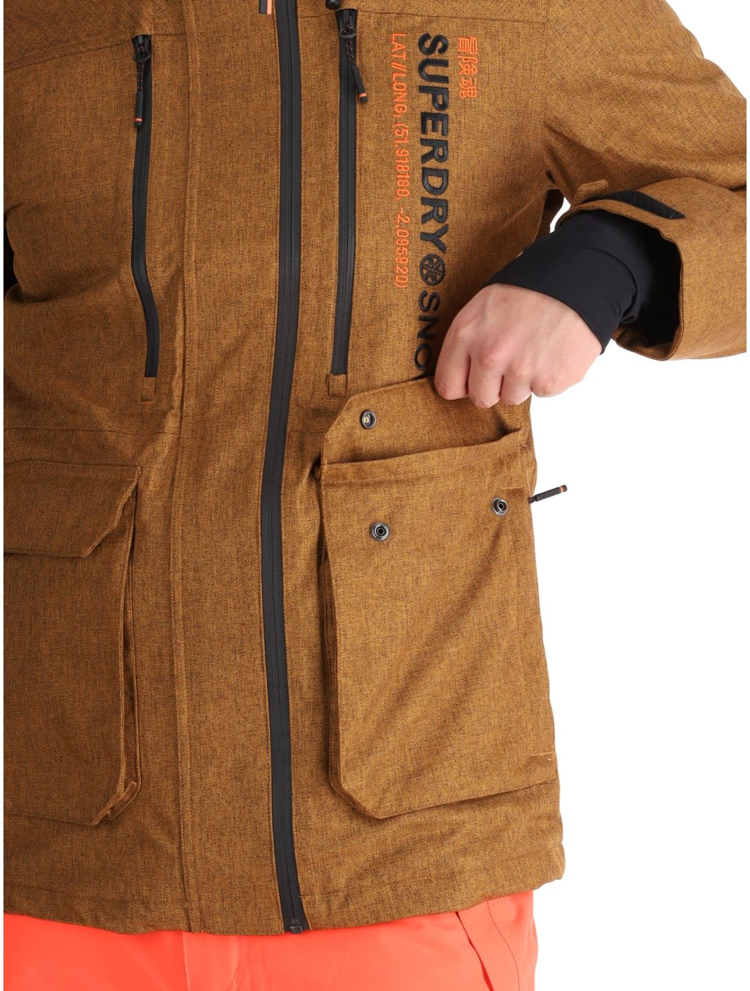 Superdry, Ski Peak Rescue Skijacke Herren Tobacco Brown Marl braun 