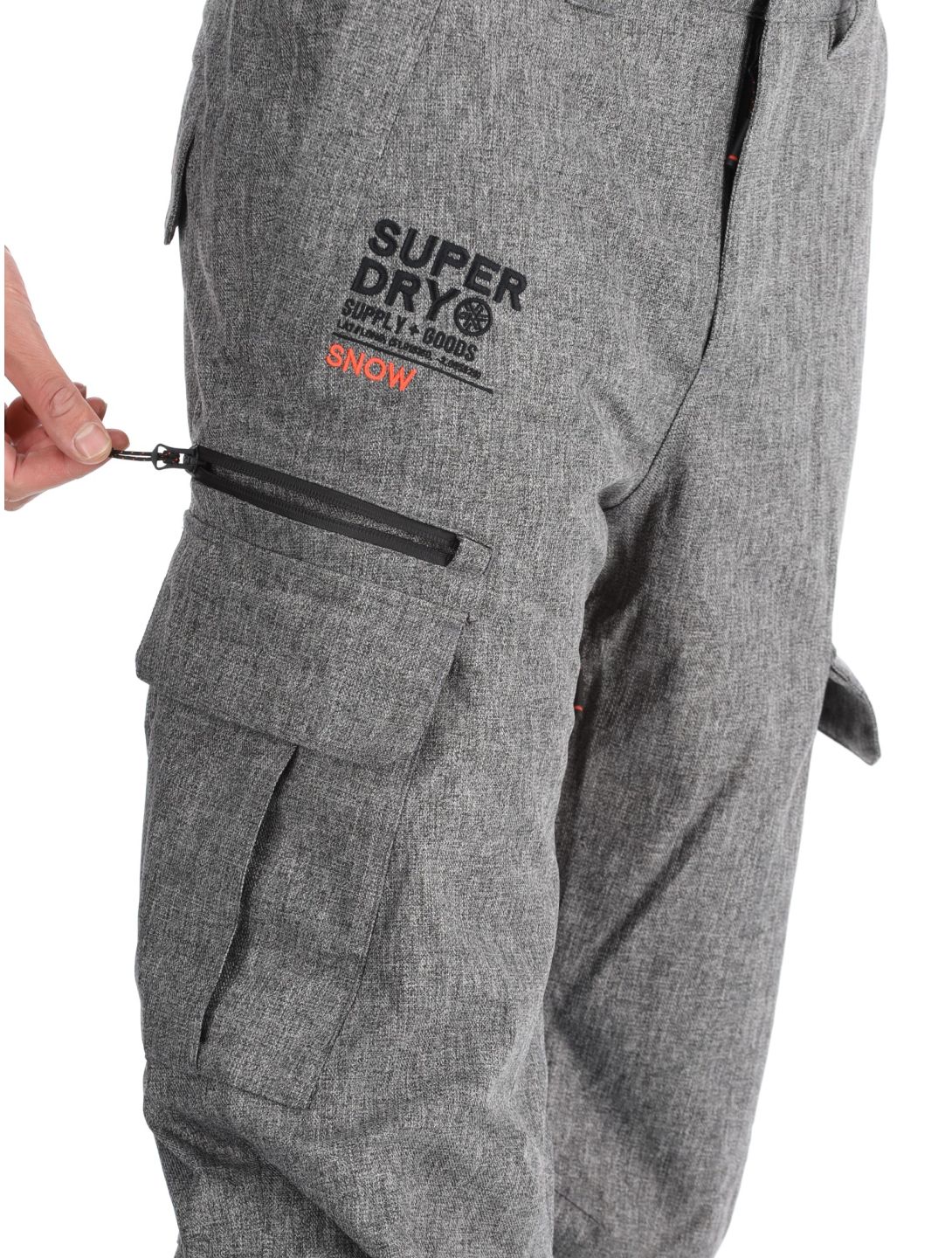 Superdry, Ski Peak Rescue Skihose Herren Dark Grey Marl grau 